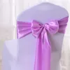 19 Färger Stol Sashes Elastic Chair Covers med Silk Bow for Event Party Hotel Wedding Decoration Ribbon Streamer