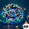 Strings Solar Powered 5/10m LED Firecrackers String Lights 8Modes Waterdichte Globe Kerstmis voor Outdoor Halloween Weddingled