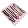 20PAIRS DD CURL 3D FAUX Mink Wimpers Natuurlijke dikke Russische valse wimper Wreedheid Gratis Fluffy Soft Fake Lashes Extension Make -up