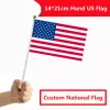 USA-Flagge, 14 cm x 21 cm, Wirbelgröße und individuell anpassbares Aktivitätsbanner mit anderen Nationalflaggen