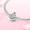 925 Silber Armreif Charms Alicias Katze Perlen Original Fit Pandora Armband Schmuckherstellung DIY