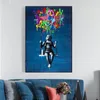 Gemälde Bilder Abstrakte Banksy Street Graffiti Kunst Leinwand Malerei Poster Und Drucke Wandbilder Für Schlafzimmer Hoom Dekoration Mur2392215