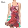 Anime Darling In The Franxx Zero Two Ladies Dress Fashion 3D Print Colorful Dresses Sexy Women Slim Dress Beach Summer 220617