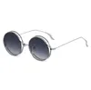 Sonnenbrille Retro Round Markengradient Lens Mode Männer Frauen Schatten UV400 Vintage Brille 50875sunglasses
