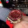 MENS Titta p￥ vattent￤ta modeklockor 42 mm utrustade med japansk multifunktionskvartr￶relse Montre de Luxe Business Wristwatches