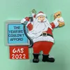 Gás 2022 Petrol Papai Noel CLAUS Decoração de árvore de natal Resina Gasolina Sinal Decoração Decoração Pingente