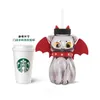 Starbucks 2021 Copa de Halloween Gato Negro Demonio Spirit Vidrio Vanta Taza de agua con taza de taza para aislamiento