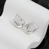 Huggie Hoop Boucles d'oreilles en forme de U pour femme Boucles d'oreilles créoles en argent sterling 925 plaqué or blanc 14 carats pour homme