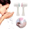 Double Sides Multifunctional Silicone Facial Cleansing Brush Portable Size 3D Face Cleaning Massage Tools Face-Brush