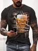 Męskie koszulki czaszka drukująca męska koszulka punkowa 3d Knight T Shirt Summer Men Casual Vintage Hip Hip Er TEE TOP HOMME Ubrania ubrań