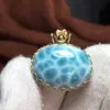 Подвесные ожерелья 100% натуральные голубые ларимар драгоценные камни Хрустальный ствол ожерель
