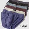 100% Cotton Briefs Mens Comfortable Underpants Man Underwear M/L/XL/2XL/3XL/4XL/5XL 4pcs/lot & Drop 220423