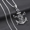 Hanger kettingen roestvrijstalen ketting heren Caribische piratenanker steampunk schedel mode sieraden de nekpendant