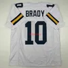 GOEDKOPE CUSTOM Nieuwe TOM BRADY Michigan White College Stitched Football Jersey VOEG ELK NAAMNUMMER TOE