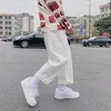 Erkekler Kot Moda Pembe/Beyaz Erkekler İnce Denim Çift Yaz Düz Sıradan Jean Pantolon Kadın Sokak Giyim Ayak Bileği-Uzunluk S-2XLMEN