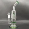 10,6 "Grönt glas vattenrör Bong Hookah pipes Bongs Tobacco Rökning 18mm skål