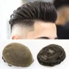 20 мм вьющиеся мужские парики человеческие волосы дышащие полное кружевное парижка мужчины капиллярные протезы волос замена системы замена системы парик для мужчин