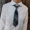 Knut free cropped slipsar för män kvinnor casual plaid slips passar pojkar flickor slips slips enkel lat person student