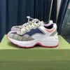 Tasarımcı Rhyton Ayakkabı Çok renkli spor ayakkabılar Erkek Kadın Eğitmenler Vintage Chaussures Platform Spor Sneaker Çilek Fare Ağız Ayakkabı Kutulu