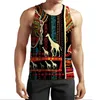 African Printed Tank Top Men Women Casual Sleeveless T Shirt Dashiki Folk-Custom Clothing 2022 Summer Sports Fitness O-Neck Vest
