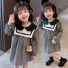 Toddler Girls Dress Plaid Pattern Party Style décontracté Enfants es Printemps Automne Vêtements 220422