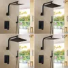 Bathroom Shower Combo Set Wall Mount Shower System Bathroom Rainfall Head Rain Mixer Shower Combo Set Matte Black