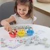 Schilderijen Montessori Clip Bead Game Math Toy Wiskundige Verlichting Onderwijshulpmiddelen Telt fijne motortraining Kinderen Puzzle Typaying