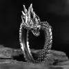 Réponse anneau de dragon ancien marée masculine caractère individuel dominateur exagéré marée à ouverture unique anneau de nourriture mâle et femelle