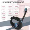 Sex Toy Massager 3 i 1 Vibrator Penis Cock Ring Anal Butt Plug Male Prostate Wireless Remote Control Cockring Hylsa