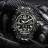 SMAEL Brand Männer Sports Uhren Dual Display Analog digitale LED Elektronische Quarz -Armbanduhren wasserdichte Schwimmen Militär Uhr 220705