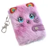 لطيف كات دفتر أفخم للفتيات الحفلات لصالح Kawaii قلادة Keychain Furry Cats Notebook اليومية مخطط مجلة دفتر اللوحة قرطاسية