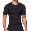 Men tonificação corporal tocar camiseta corporal modelador de postura corretiva slimmming cintury abdomen abdômen compressão de queima de gordura espartilho 220526