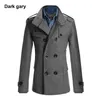Whole- Spring Autumn Men's Woolen Coats Casual Overcoat Fashion Wool coat men Windbreaker jacket Peacoat casaco sobretudo306B T220810