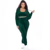Donne Plus Size TrackSuits Haoohu Sweatsuit Abbigliamento donna Abbigliamento 3 pezzi Set di velluto Abbinamento Zipper Tops Gilet Pants Sportswear Urban Casua