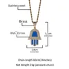 Hänge halsband Hip Hop Design Trendy Gold/Rose Gold Hamsa hand av Fatima Halsband för kvinnor män mode turkiska smycken grossistberoende