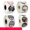 Decorazione del partito 500/1000PC Etichette rotonde Adesivo di carta Kraft per confetti Sacchetto di caramelle Confezione regalo di fiori Confezione artigianale Matrimonio Grazie