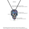 Хип-хоп красочный кулон с черепом, кубический циркон, ожерелье со скелетом для мужчин и женщин, модные винтажные готические украшения, подарки3416820