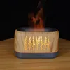 Посмотреть полосы Полово пламени воздух увлажнителя ароматического масла диффузор ультразвуковой древесный зерно USB Mini Mini Maker Led Light Hele22
