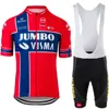 Jumbo Viism Cycling Jersey Set Mens Pro Cycling Clothing Road Bike Shirts Suit Bicycle Bib Shorts MTB Wear Maillot Culotte 220601