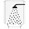 Waterproof Thicken White Polyester Shower Curtains Minimalist Bathroom Curtains High Quality Shower Head Print Bath Shower Curtain4176968
