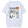 Mens T-Shirts Harajuku Sexy Anime Short-sleeved T-shirt Men And Women Pure Cotton Printed Round Neck Couple Summer Tops Female Kawaii