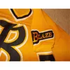 Sj98 VTG-Bursnville Blaze Game Gedragen Gebruikt Minnesota High School Hockey Jersey 100% Gestikt Borduurwerk s Hockey Jerseys