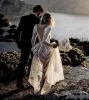 Boho bröllopsklänningar brudklänning paljetter pärlstav sex