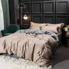 Sondeson Luxury 100% Silk Beauty Bedding Set 25 Momme dekbedovertrek Flat Sheet Linen Pillowcase voor volwassen 4 -stcs