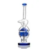 10 pouces bleu narguilé Fab Egg Recyler verre eau Bong barboteur huile Dab Baker Dab Rigs 14mm