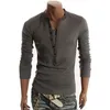 full ärm v neck t -skjortor