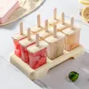 2/4/6 Griglie di Forma Quadrata Stampo per Gelato FAI DA TE Fatti A Mano Da Dessert Frutta Creatore Riutilizzabile Vassoio del Cubo Popsicle Casa 220509