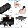 Ultralight Portable Folding Camping Table Foldbar Outdoor Dinner Desk High Strength Aluminium Alloy for Garden Party Picnic BBQ