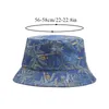 Breite Krempeln Hüte Baumwolleimer Hut Kokosnussdruck Sommersonne Sonnenschutz Panama Outdoor Fischermütze Frauen Strandhutwide
