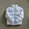 2023 Trapstar Ice Blue Down Men and Women Light broderade brevjackor Hyperdriive Puffer Jacket Fashion